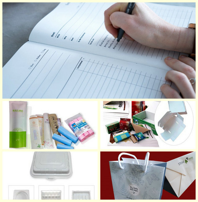 100-200um Eco friendly Biodegradable Stone Wrapping Paper For Notebook In Rolls