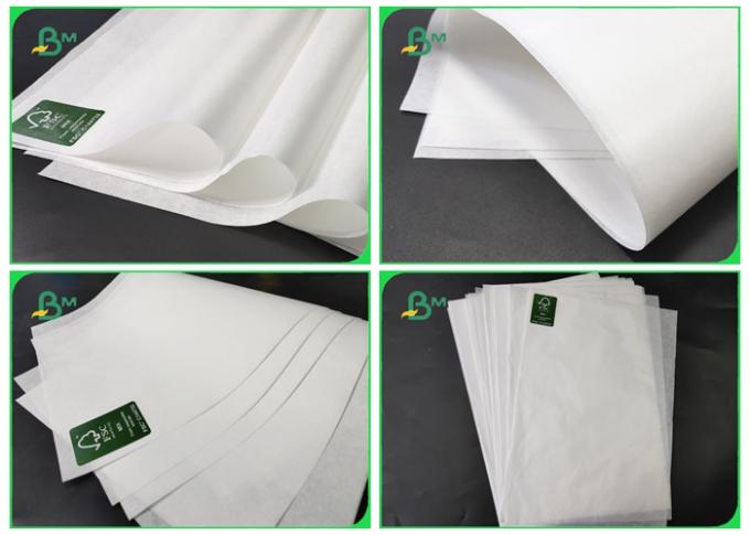 White Color One Side Glossy Kraft Paper Innoxious 30GSM 70CM 90CM 100CM