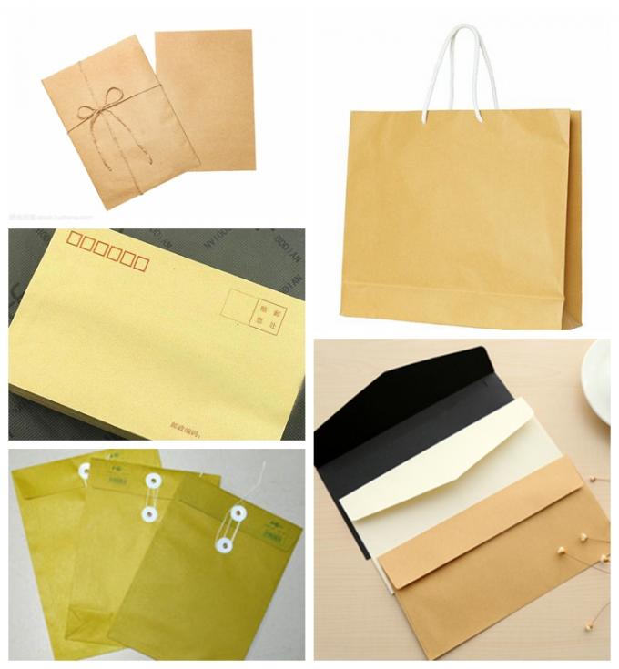 Eco-friendly Brown Kraft Paper for bags Envelopes 70 - 100gsm Bamboo Pulp