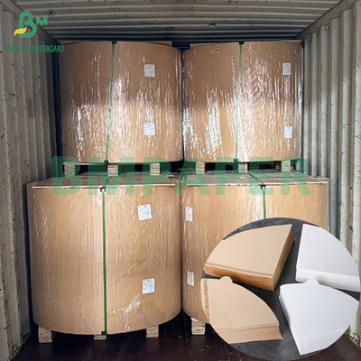 50 গ্রাম 328 মিমি 500 মিমি হোয়াইট অ্যান্ড ব্রাউন কফি ফিল্টার পেপার রোল ফুড গ্রেড