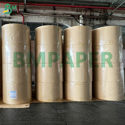 স্ট্রাইপযুক্ত ক্রাফট পেপার টেক্সচার 40gsm একপাশে মেশিন গ্ল্যাজড চকচকে মোড়ানোর জন্য