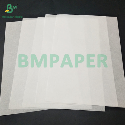 স্যান্ডউইচ প্যাকেজিং কাগজের জন্য 40gsm 50gsm হোয়াইট গ্রীসপ্রুফ পারগমেন্ট পেপার