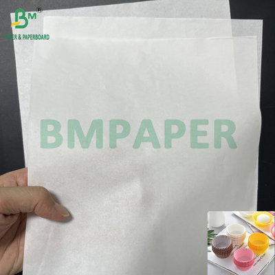 মসৃণ তেল প্রতিরোধী 38 60 জিএসএম হোয়াইট কাপকেক পেপার লাইনারস শীট কিট 3 কিট 5