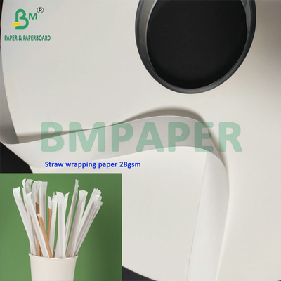 স্ট্রো প্যাকেজিংয়ের জন্য মসৃণ উচ্চ শক্তি 24gsm 28gsm সাদা Kratf কাগজ