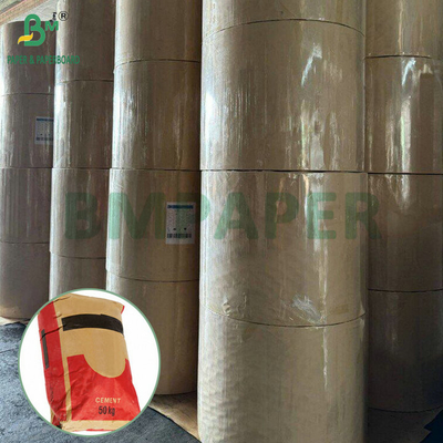 ভার্জিন কাঠের পলপ ৭০ গ্রাম ৮০ গ্রাম ৯০ গ্রাম প্রাকৃতিক ক্রাফট সিমেন্ট ব্যাগ কাগজের রোলস