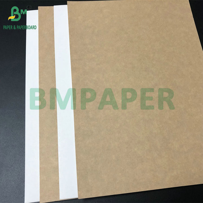 C1S ক্লে লেপযুক্ত 295gsm 325gsm হোয়াইট টপ ক্রাফ্ট ব্যাক কার্ডবোর্ড ফুড বক্সের জন্য