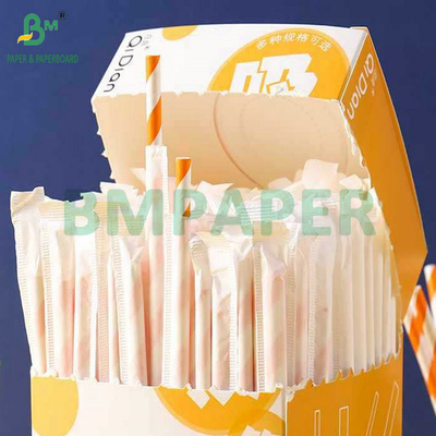 প্রিন্টযোগ্য উচ্চ শক্তি 24gsm 28gsm হোয়াইট Kratf কাগজ পানীয় খড় প্যাকিং জন্য