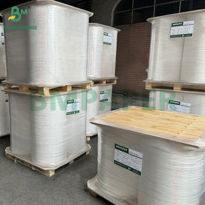 24gsm 28gsm হোয়াইট স্ট্রা প্যাকেজিং পেপার 27MM x 5000M ভাল টান শক্তি