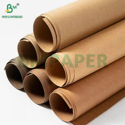 0.৩ মিমি ০.৫৫ মিমি ১৫০ সেন্টিমিটার প্রস্থ বাদামী ঝাঁকুনি প্রাক ধোয়া ক্রাফ্ট কাপড় হ্যান্ডব্যাগের জন্য