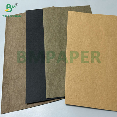 0.৩ মিমি ০.৫৫ মিমি ১৫০ সেন্টিমিটার প্রস্থ বাদামী ঝাঁকুনি প্রাক ধোয়া ক্রাফ্ট কাপড় হ্যান্ডব্যাগের জন্য