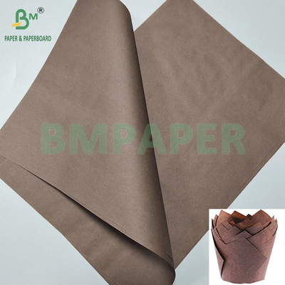 40gsm Greaseproof ব্রাউন বেকিং কাপ কেক কাগজ ট্রে মফিন লাইনার