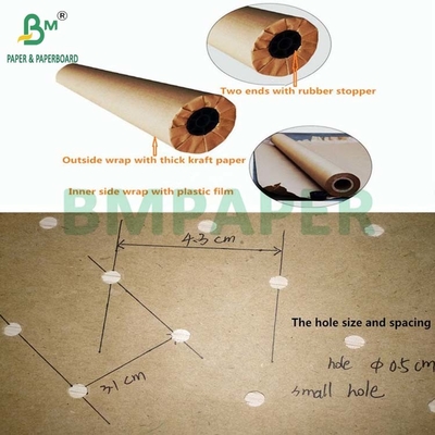 60 গ্রাম 70 গ্রাম ছিদ্রযুক্ত কাগজ Kraft 66 "X 300yardas ছড়িয়ে এবং কাটা জন্য