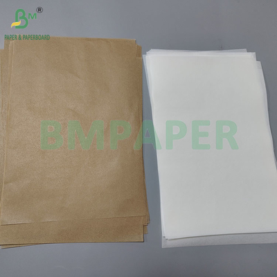40 গ্রাম ফুড গ্রেড অয়েলপ্রুফ এবং ওয়াটারপ্রুফ ব্রাউন বেকিং সিলিকন অয়েল পেপার