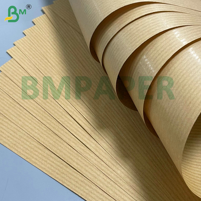 60gsm ব্রাউন স্ট্রিপড ক্রাফ্ট গিফট প্যাকেজ একতরফা চকচকে ফিনিস উচ্চতর স্থায়িত্ব উচ্চ - শক্তি