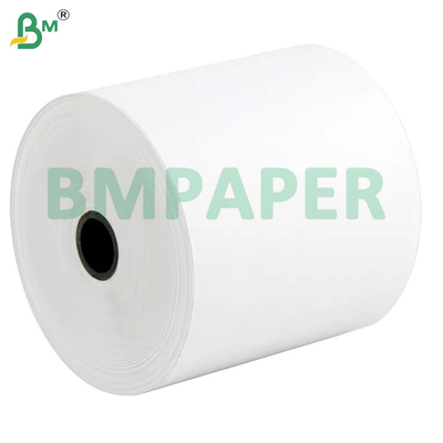 55g ট্রেডমার্ক থার্মাল ফ্যাক্স কাগজ 60um সাদা ক্যাশ রেজিস্টার কাগজ প্রাপ্তি কাগজ রোল