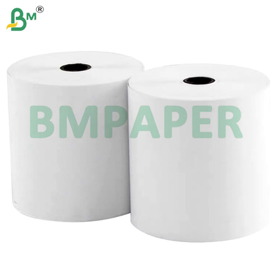 55g ট্রেডমার্ক থার্মাল ফ্যাক্স কাগজ 60um সাদা ক্যাশ রেজিস্টার কাগজ প্রাপ্তি কাগজ রোল