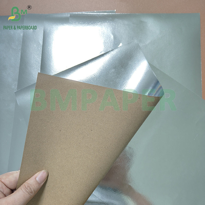 116gsm 145gsm স্লিভার ধাতব অ্যালুমিনিজড ক্রাফ্ট পেপার ফুড প্যাকেজিং পেপার