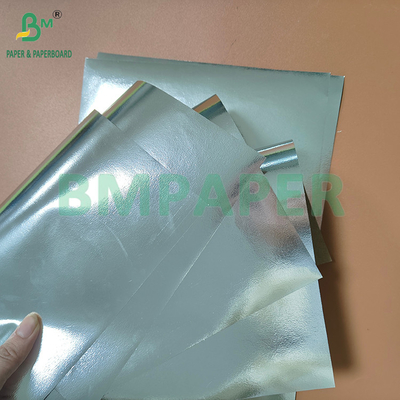 116gsm 145gsm স্লিভার ধাতব অ্যালুমিনিজড ক্রাফ্ট পেপার ফুড প্যাকেজিং পেপার