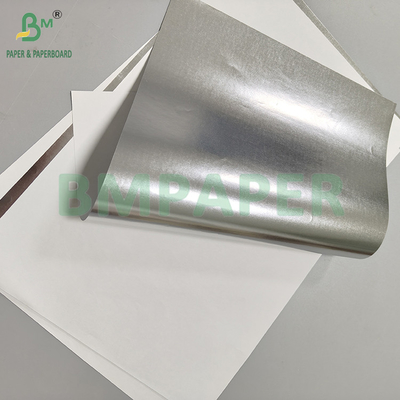 ৫৫ গ্রাম ৭০ গ্রাম স্লিভার পেপার হোয়াইট ব্যাক ধাতব কাগজ প্যাকেজিং সিগারেট এবং চা