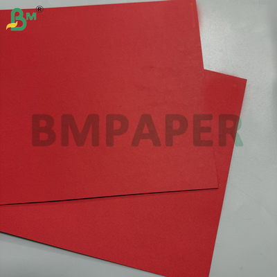 উচ্চ-শেষ প্যাকেজিংয়ের জন্য 120 গ্রাম - 400 গ্রাম ডাবল সাইডস ব্রিলিয়ান্ট রেড কার্ডবোর্ড