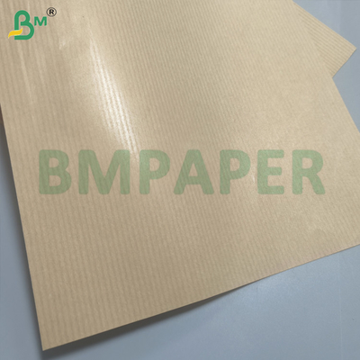 স্ট্রাইপযুক্ত ক্রাফট পেপার টেক্সচার 40gsm একপাশে মেশিন গ্ল্যাজড চকচকে মোড়ানোর জন্য