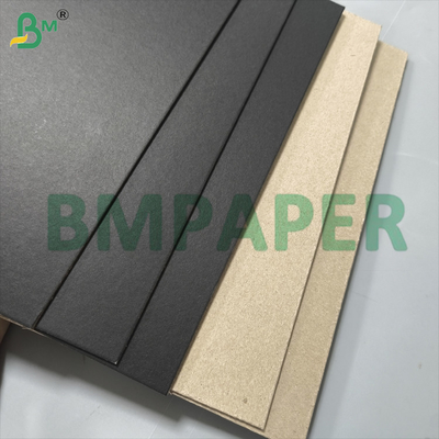 ১০০% পুনর্ব্যবহৃত গ্রে কার্ডবোর্ড একপাশে কালো আচ্ছাদিত সলিড বোর্ড