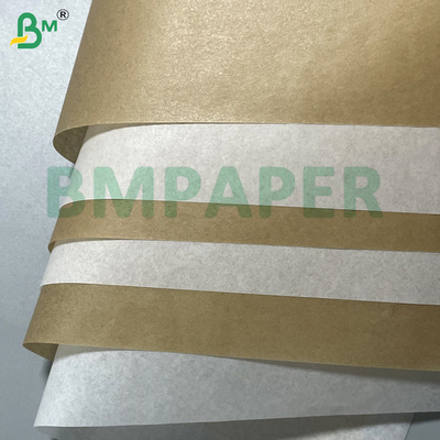 35g 38g ব্রাউন মাইক্রোওয়েভ নিরাপদ এয়ার ফ্রাইয়ার স্ব-আঠালো ব্যাকিং পেপার জন্য Greaseproof সিলিকন পারগামেন্ট কাগজ