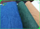 মুদি ব্যাগগুলির জন্য পুনর্ব্যবহারযোগ্য ইকো বান্ধব সবুজ / নীল সফট ওয়াশড ক্র্যাফ্ট পেপার
