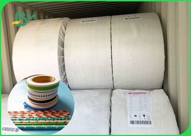 প্রস্থ 15 - 600 মিমি ওয়াটারপ্রুফ 60gsm পানীয় জন্য এফডিএ রঙিন মুদ্রণ খড় কাগজ