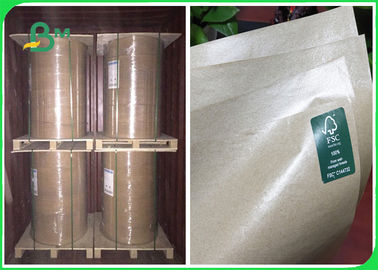 50g 60g 80g এমজি ব্রাউন ক্রাফ্ট পেপার ফুড গ্রেড প্লাস্টিক 100cm রোলস সঙ্গে লেপা