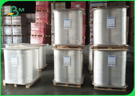 তাপ সিলযোগ্য খড় মোড়ানো কাগজ 28gsm সাদা রঙ 27 মিমি প্রস্থ