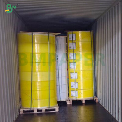 সাদা নীল হলুদ 78-85g কার্বনহীন কপি কাগজ 214mm 305mm 650mm রোল