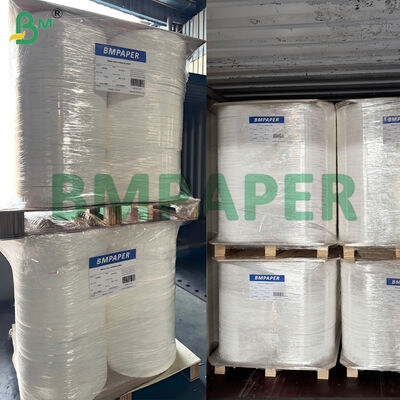 24-28 গ্রাম হোয়াইট ক্রাফট পেপার উচ্চ গতির মেশিনের মোড়ানোর জন্য শক্তিশালী