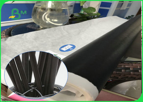 60gsm 120gsm ব্ল্যাক স্ট্রো ফুড গ্রেড পেপার রোল FSC দিয়ে অনুমোদিত বাইডোগ্রেডেবেল এফডিএ কাগজ