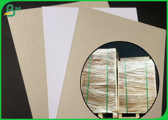 বড় রোল প্যাকিং মধ্যে গ্রে ফিরে সঙ্গে FSC সার্টিফাইড লেপা দ্বৈত বোর্ড হোয়াইট সাইড
