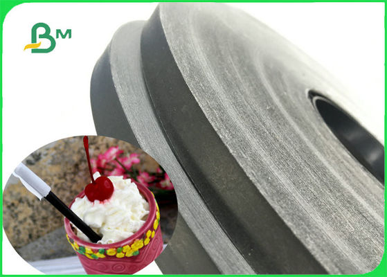 এফডিএ এফএসসি পান করার জন্য 60 গ্রাম এসএমএস খাদ্য গ্রেড প্রিন্টেবল ব্ল্যাক স্লিটেড পেপার রোল