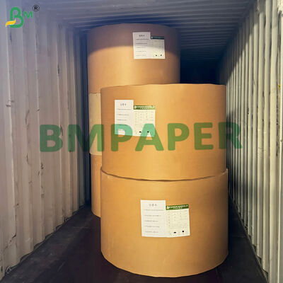 মুদ্রণযোগ্য 40gsm + 15g PE সাদা বাদামী ক্রাফট পেপার কটেলরি আবরণের জন্য 160mm
